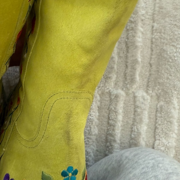 Rare Donald J. Pliner Lime Green Suede Western Boots Size 6 - Made in Italy - Picture 12 of 12